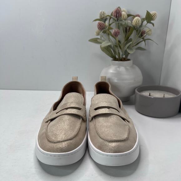 Vionic Uptown Leather Slip On Loafer Shoe Gold Women's 10 M Comfort Shoe - Picture 2 of 9